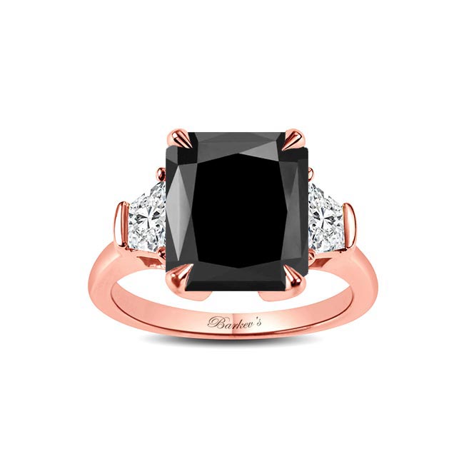 Rose Gold 5 Carat Black Diamond Ring