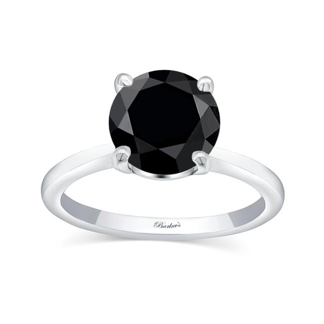 3 Carat Solitaire Black Diamond Ring