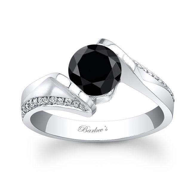 Channel Black And White Diamond Ring