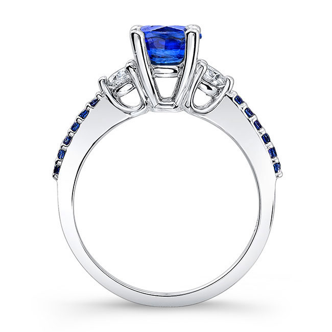 3 Stone Sapphire Engagement Ring Image 2