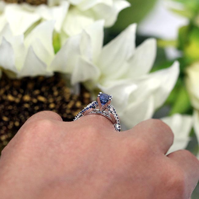 Sapphire Infinity Ring Image 5