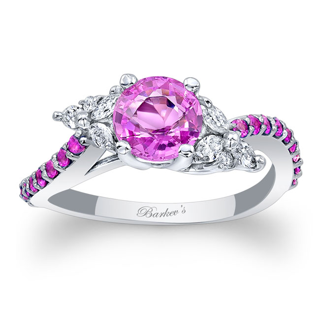 Round Pink Sapphire Ring