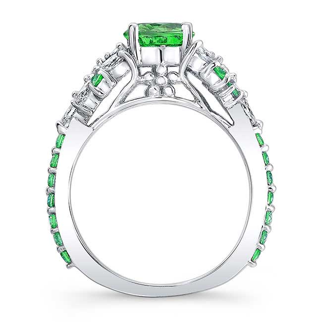 Vintage Marquise Tsavorite Engagement Ring Image 2