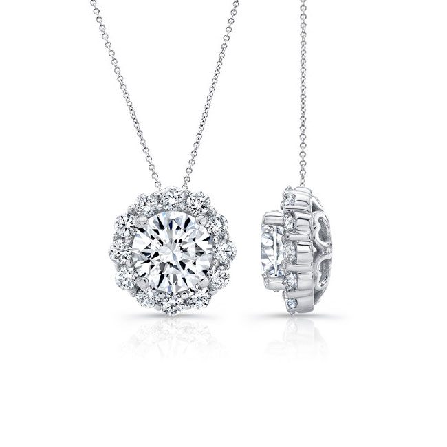 Halo Diamond Necklace Image 2