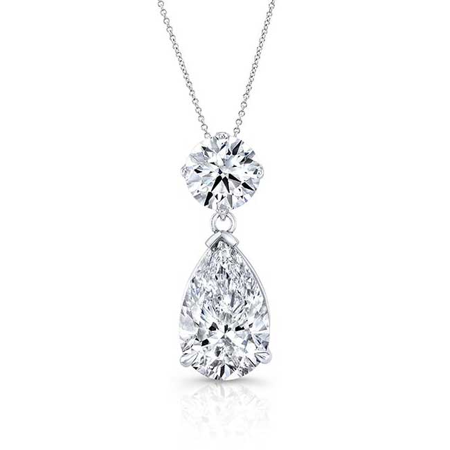 Pear Shaped Lab Diamond Necklace