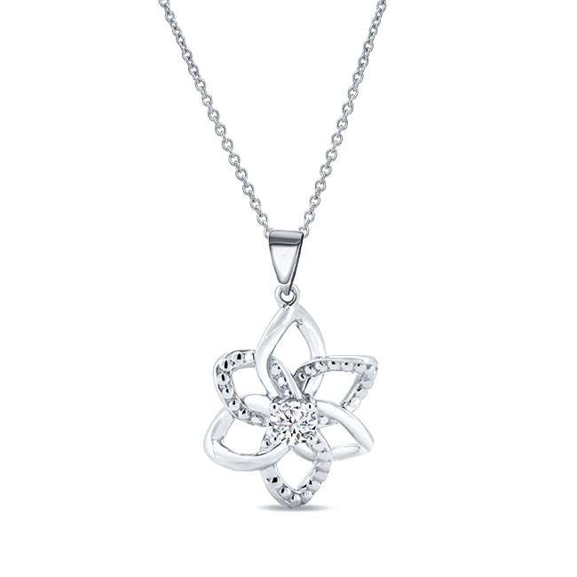 Moissanite Flower Necklace