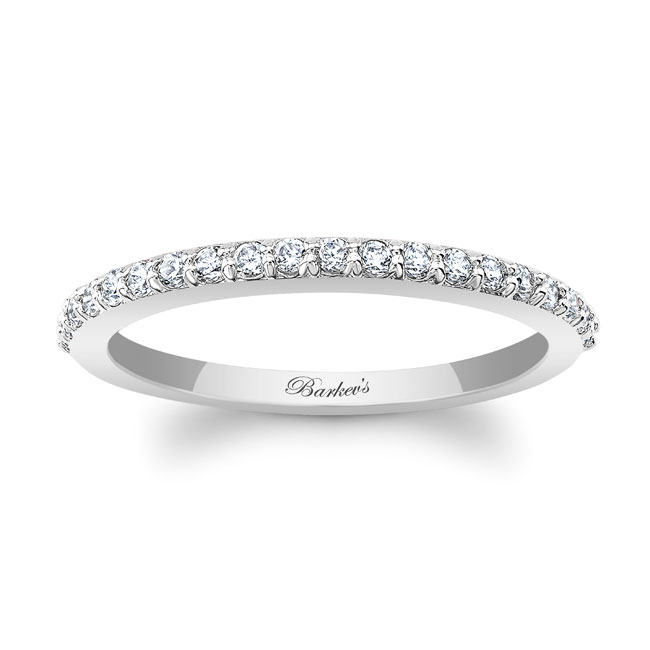 Platinum Simple Diamond Wedding Band