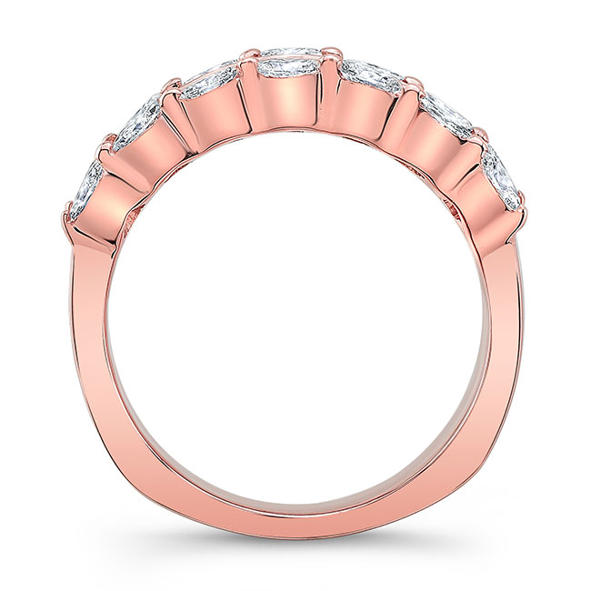 Rose Gold Baguette Wedding Band Image 2