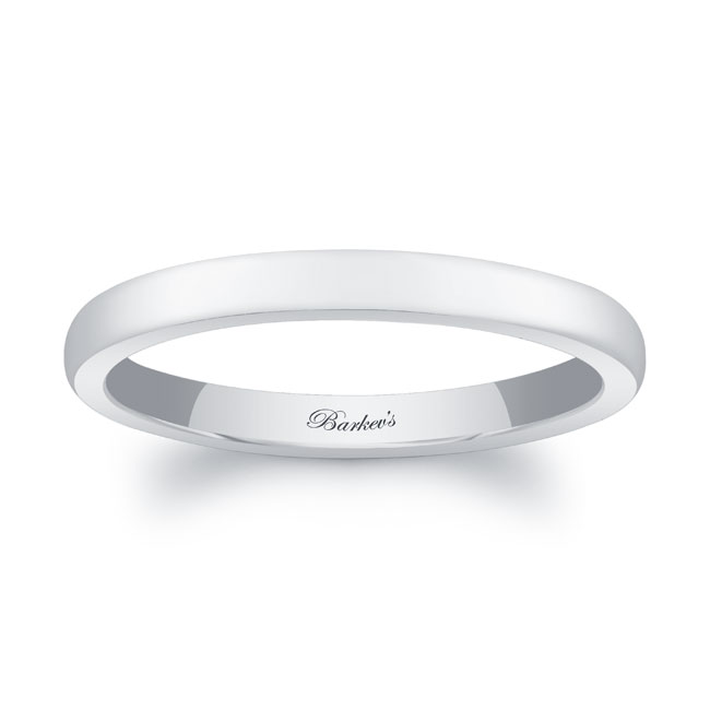 Platinum 2mm Domed Wedding Band