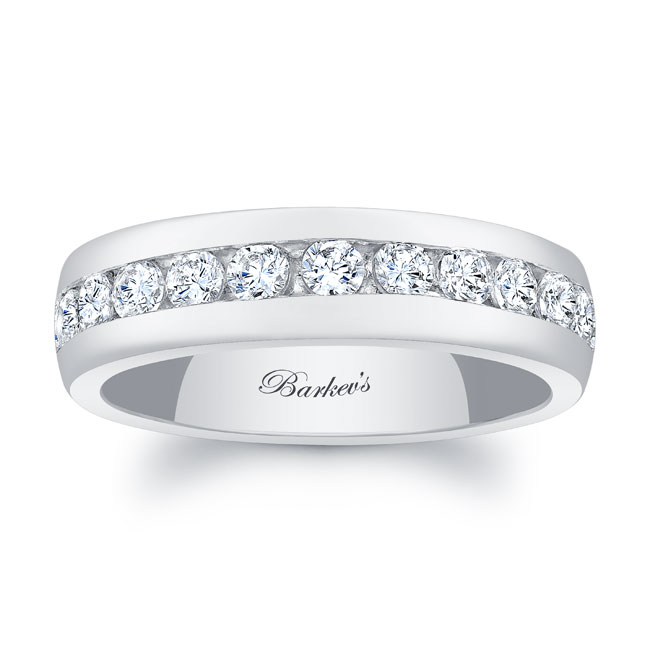 Platinum 5mm Channel Set Diamond Wedding Band