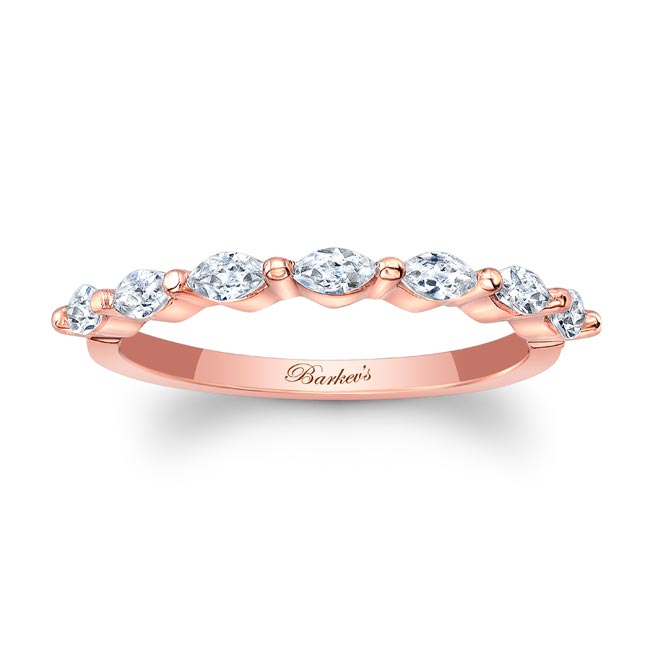 Rose Gold Marquise Wedding Band