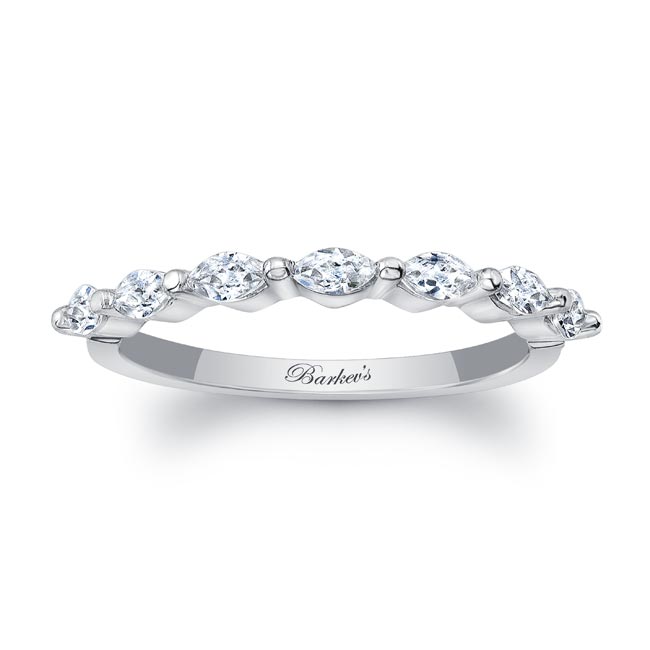 White Gold Marquise Wedding Band