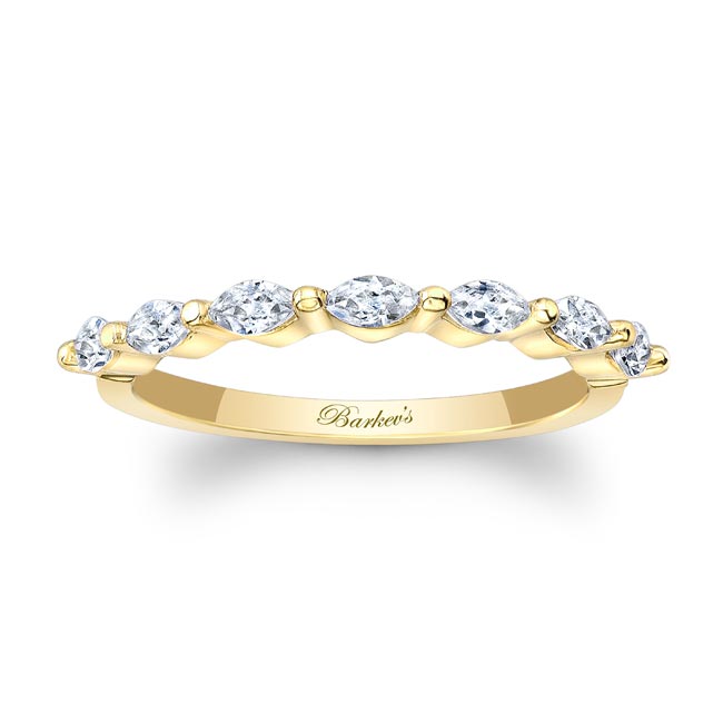 Yellow Gold Marquise Wedding Band