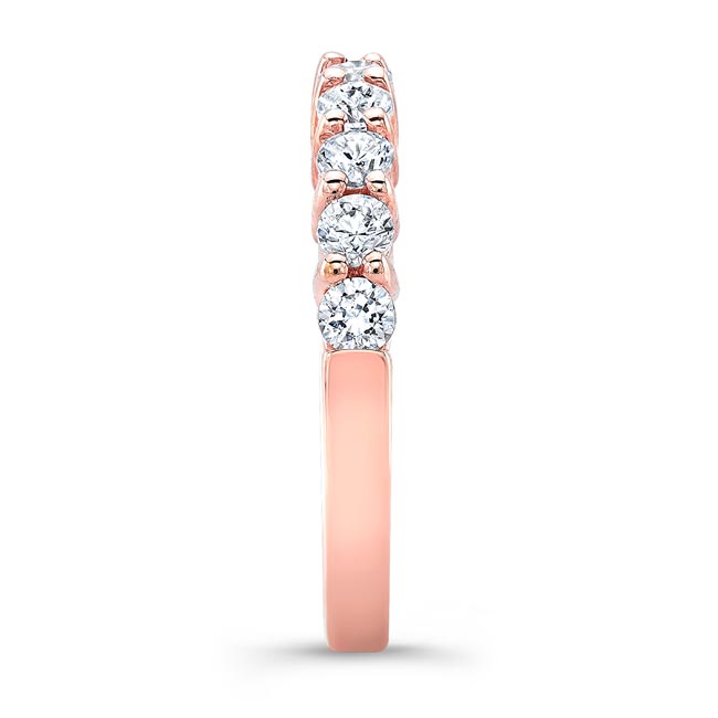 Rose Gold 9 Diamond Wedding Band Image 2