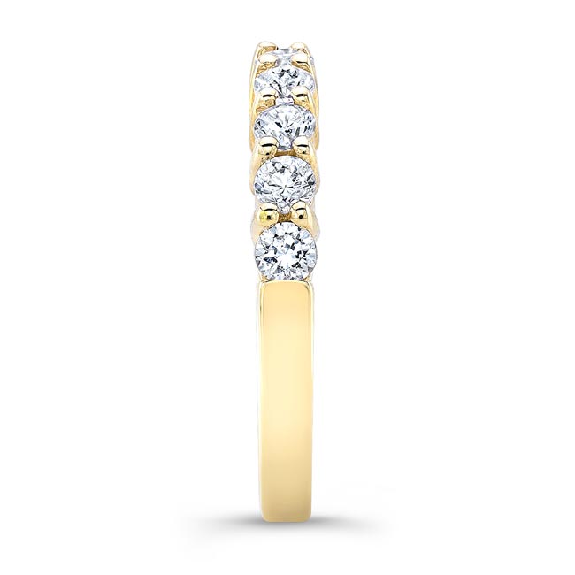 Yellow Gold 9 Diamond Wedding Band Image 2