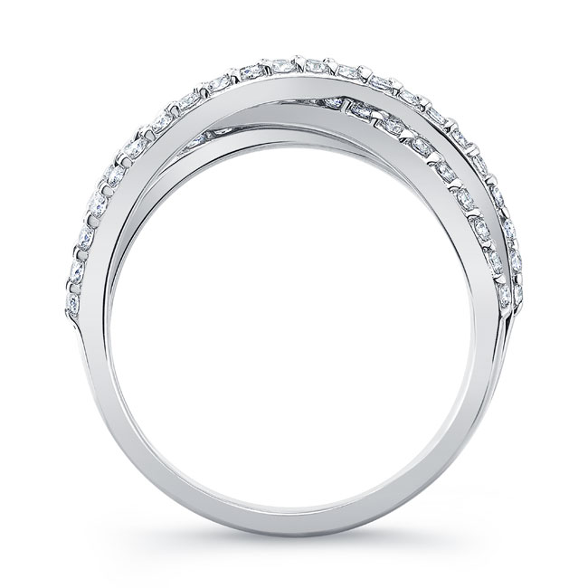 Criss Cross Diamond Wedding Band Image 2