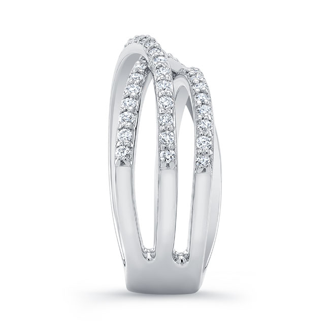 Criss Cross Diamond Wedding Band Image 3