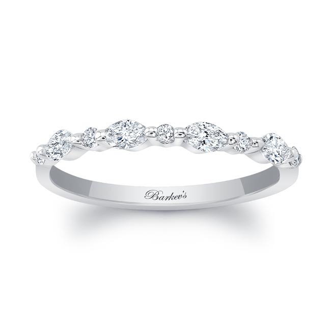 Marquise Diamond Wedding Band