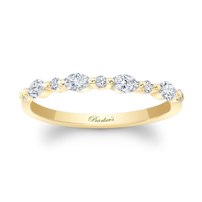 Marquise Diamond Wedding Band