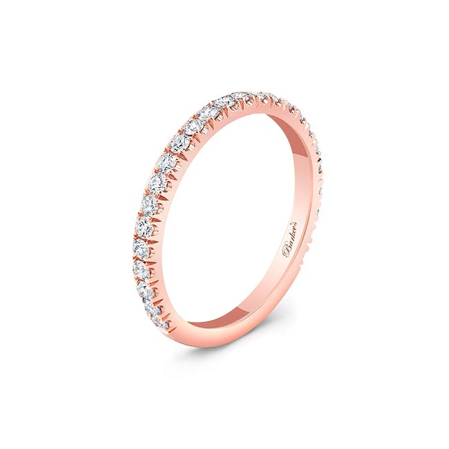 Rose Gold Diamond Wedding Band For Ring Style 8304L Image 2